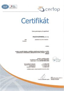  Certifikát ISO 9001:2015